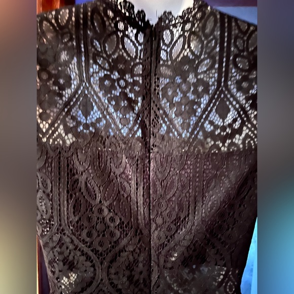 Ladies Lace Black Dress sz Small - Picture 6 of 13